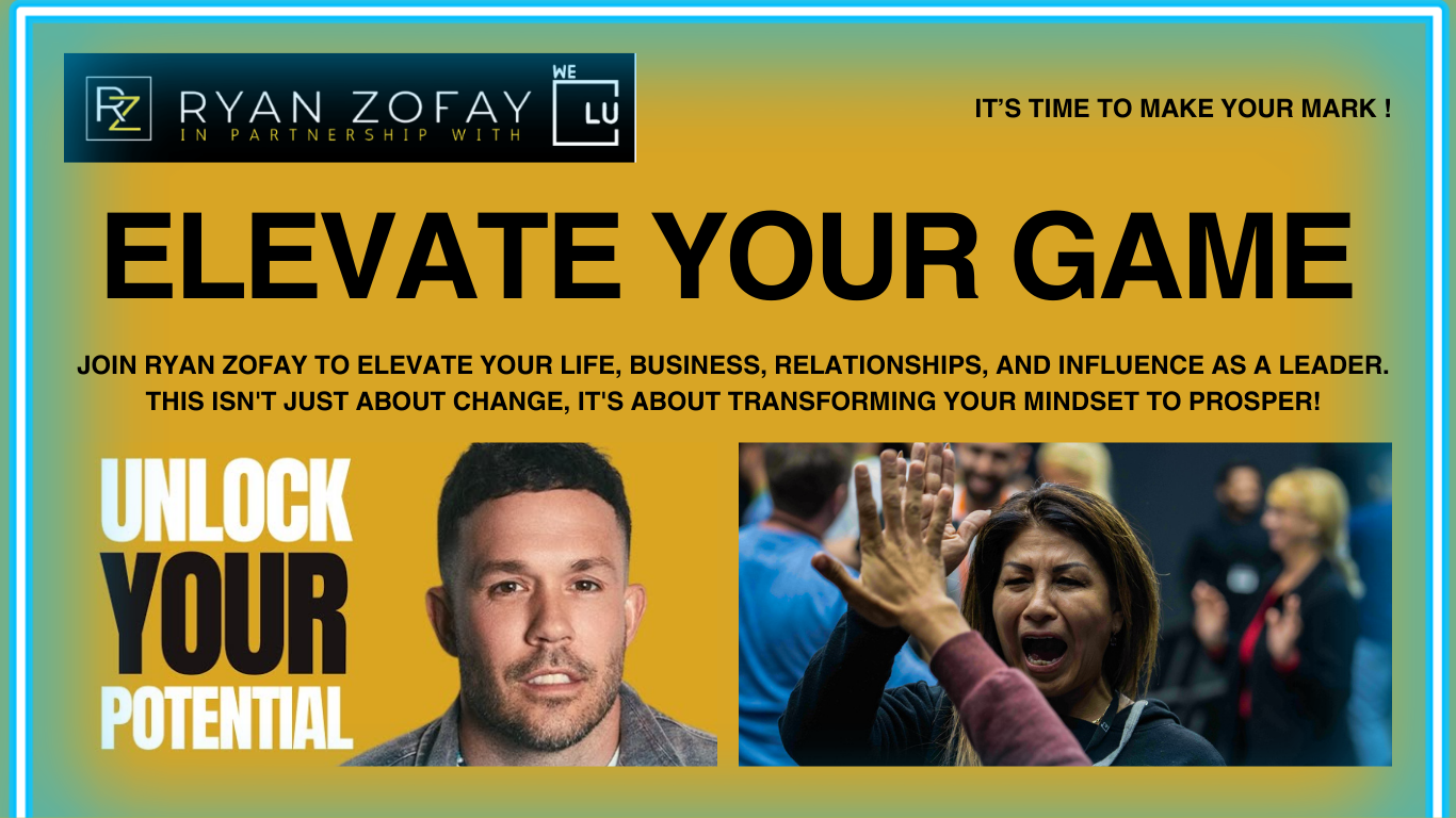 Ryan Zofay's Mastermind events: It’s time for you to make a mark!