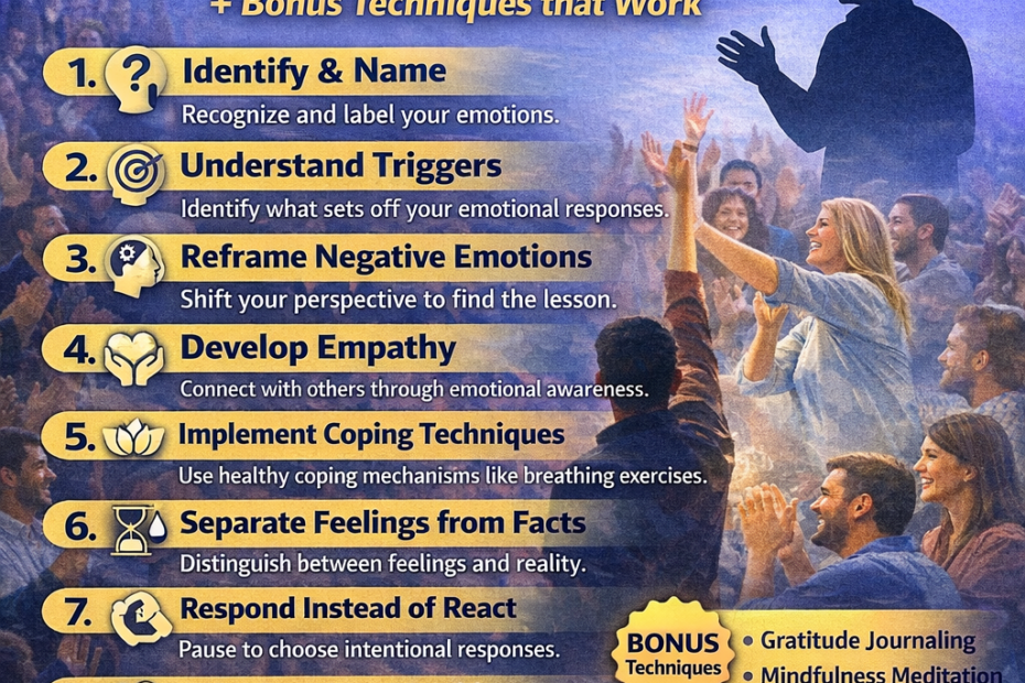 The Proven 10 Step Guide to Master Your Emotions plus Bonus Tehniques that Work