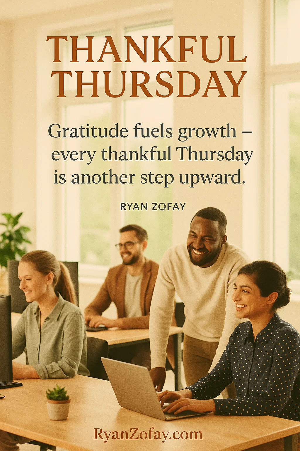 Images of thankful Thursday for the office and work