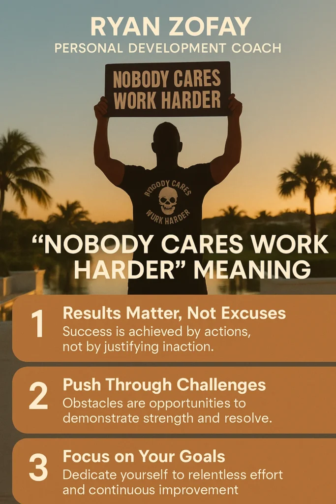 Infographic for Nobody Cares Work Harder meaning 2