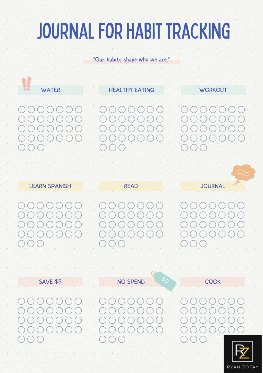 Free tracker for journaling printables & trackers mini printable for ...