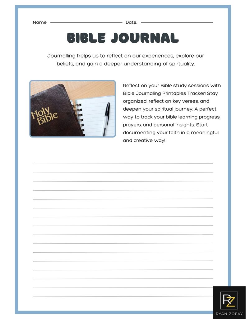 Free bible journaling printables downloadable template