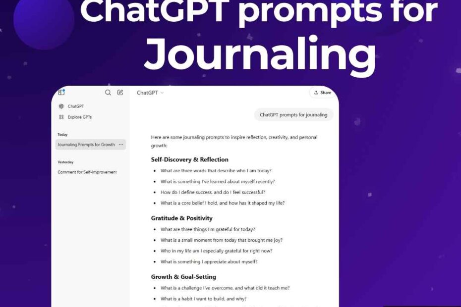 Discover 365 ChatGPT prompts for journaling tips, advice, and examples to level up your growth and development.