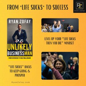 My journey from addiction and near-death experiences to becoming a multimillionaire taught me that especially when life sucks​, my success is about resilience and taking action. In my book, An Unlikely Businessman: From Overdose to Multimillionaire, I share the exact success hacks that helped me rebuild my life and create lasting prosperity. I went from feeling like life sucks and then you die​ to embracing and pushing through challenges to achieve more than I ever imagined.