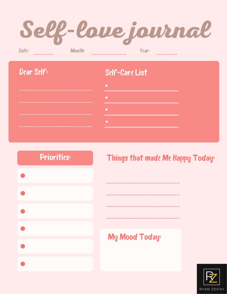 Feel free to print this complementary self love journal printable template with journal prompts for self love​ to shift your mindset through the healing power of self love journaling​ for growth. Find additional gratitude journal prompts, thought journal before bed prompts, benefits of journaling for self growth and tracker for journaling printables templates resources.