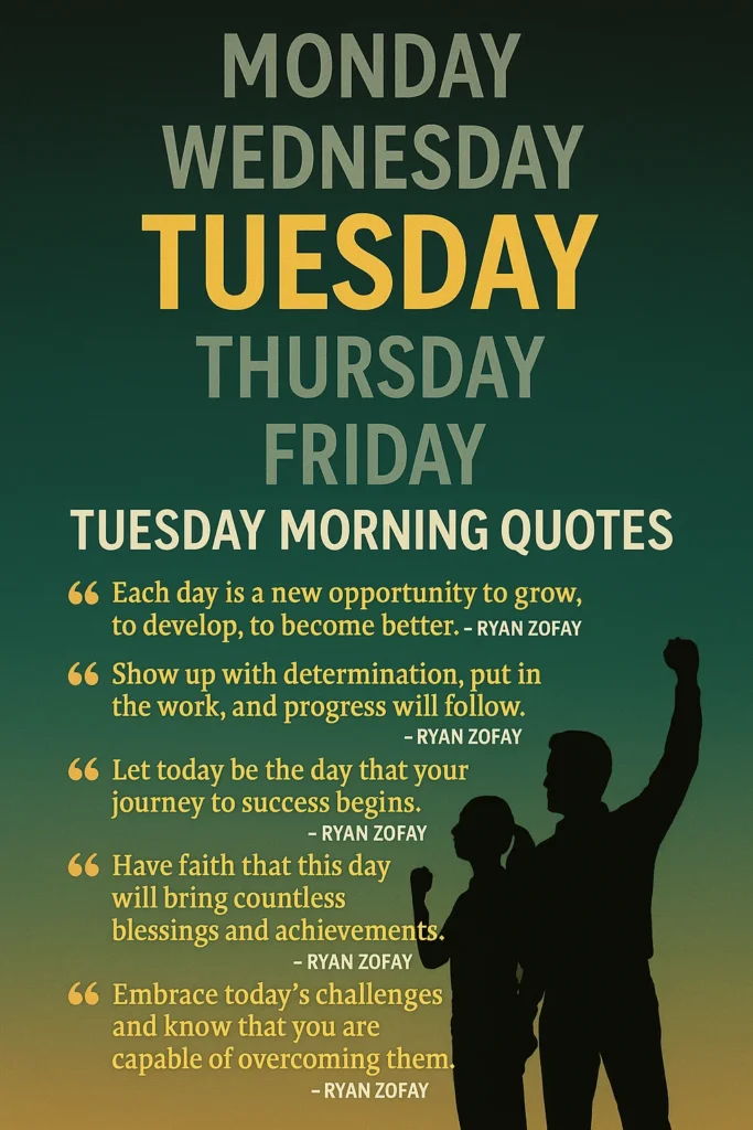 Discover 5 Tuesday morning quotes offering blessing Tuesday images. Tuesday motivation and Tuesday work motivation day quotes