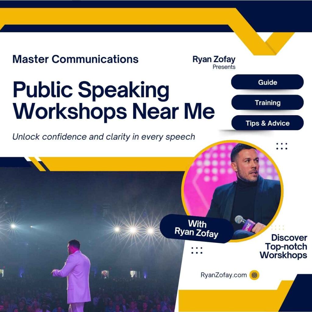 If you're looking for transformative public speaking workshops near me and are ready to improve your speaking skills, my team and I can help. Our public speaking workshops near me​ , virtual and in-person training, will equip you with the tools to enhance your skills. You can also learn to overcome stage fright and engage your audience.