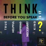 Think before You Speak Quote Poster Acronym