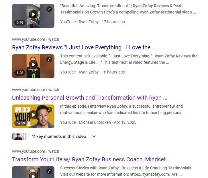 Ryan Zofay reviews testimonials