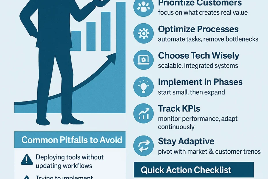 7 Steps to business transformation pitfalls to avoid action checklist and tips