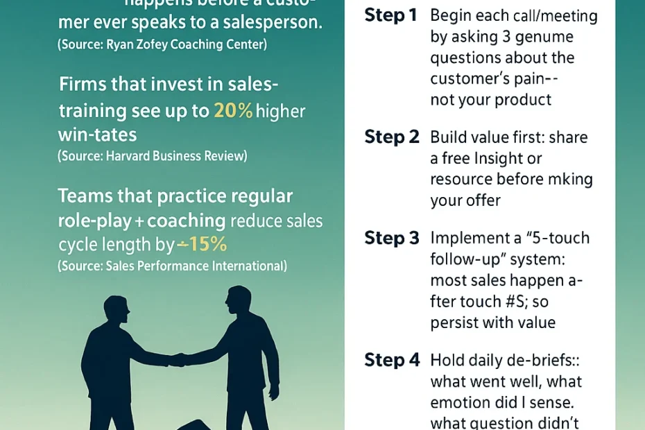 Best sales training and​ courses science-based steps, tactics and tips