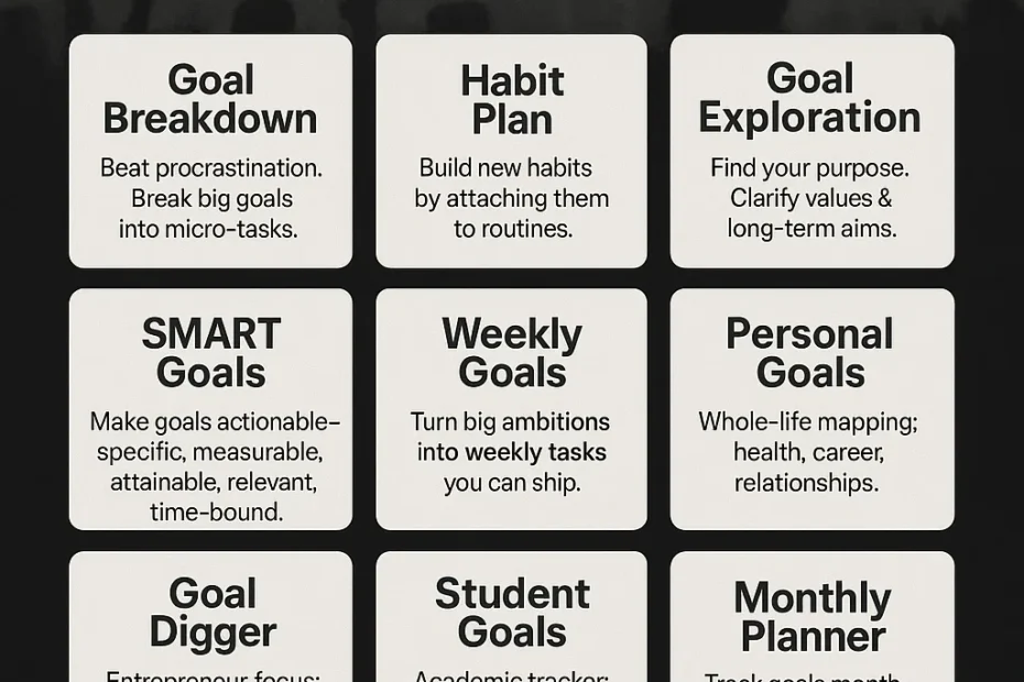 Top 10 Free Printable Goal Setting Worksheets