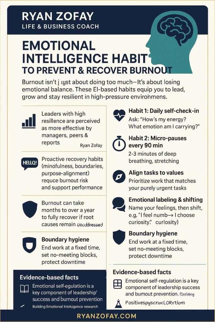 Emotional Intelligence Habits for How to Recover from Burnout​ At Work & Life