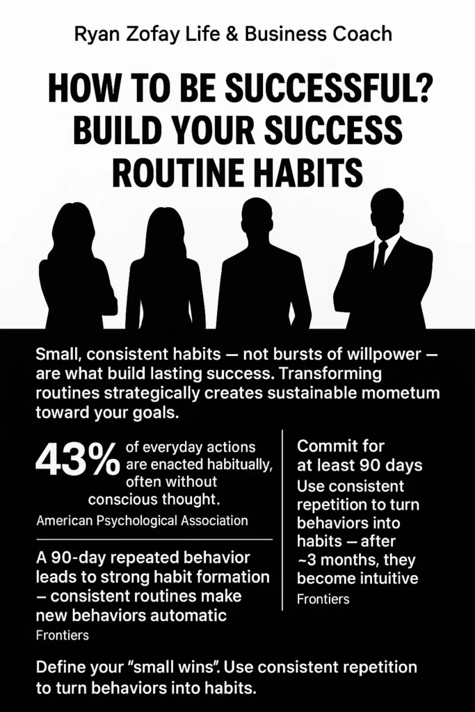 Discover how to be successful through early morning routine for success and other habit building.