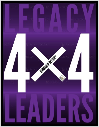 Ryan Zofay’s 4X4 Effective Leadership System is designed to create A players, drive KPIs and build raving fans.