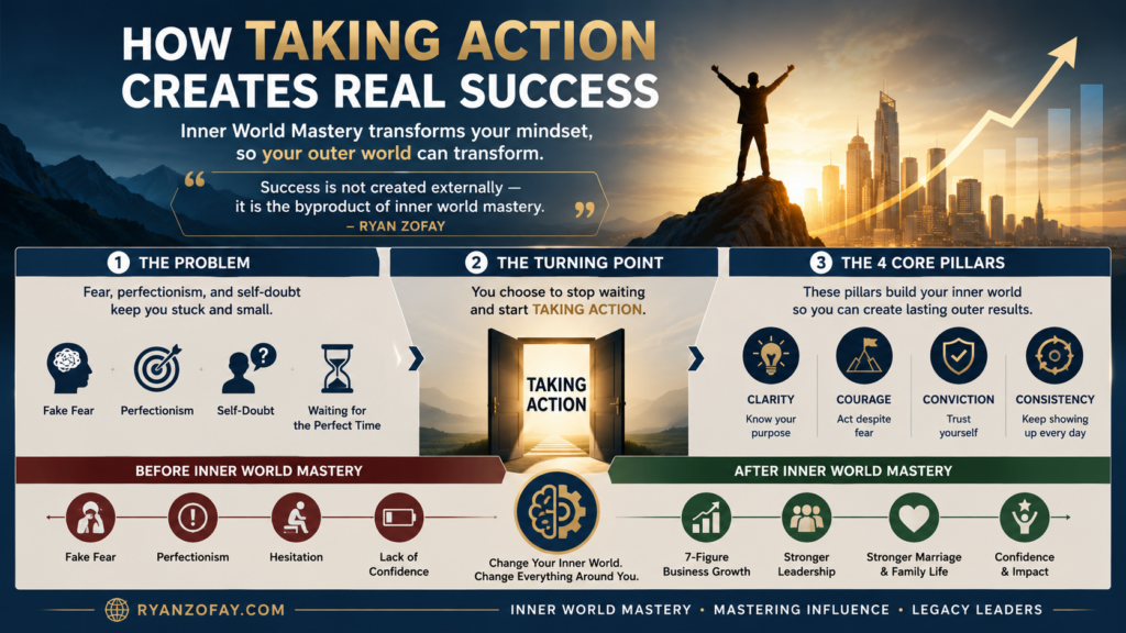 Discover how taking action can change your mindset, leadership, recovery, and success. Learn how Ryan Zofay’s Inner World Mastery helped Daniel Nuño overcome fear, grow a 7-figure business, and transform his life.